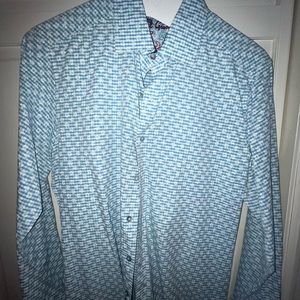 Robert Graham mens shirt plaid with design